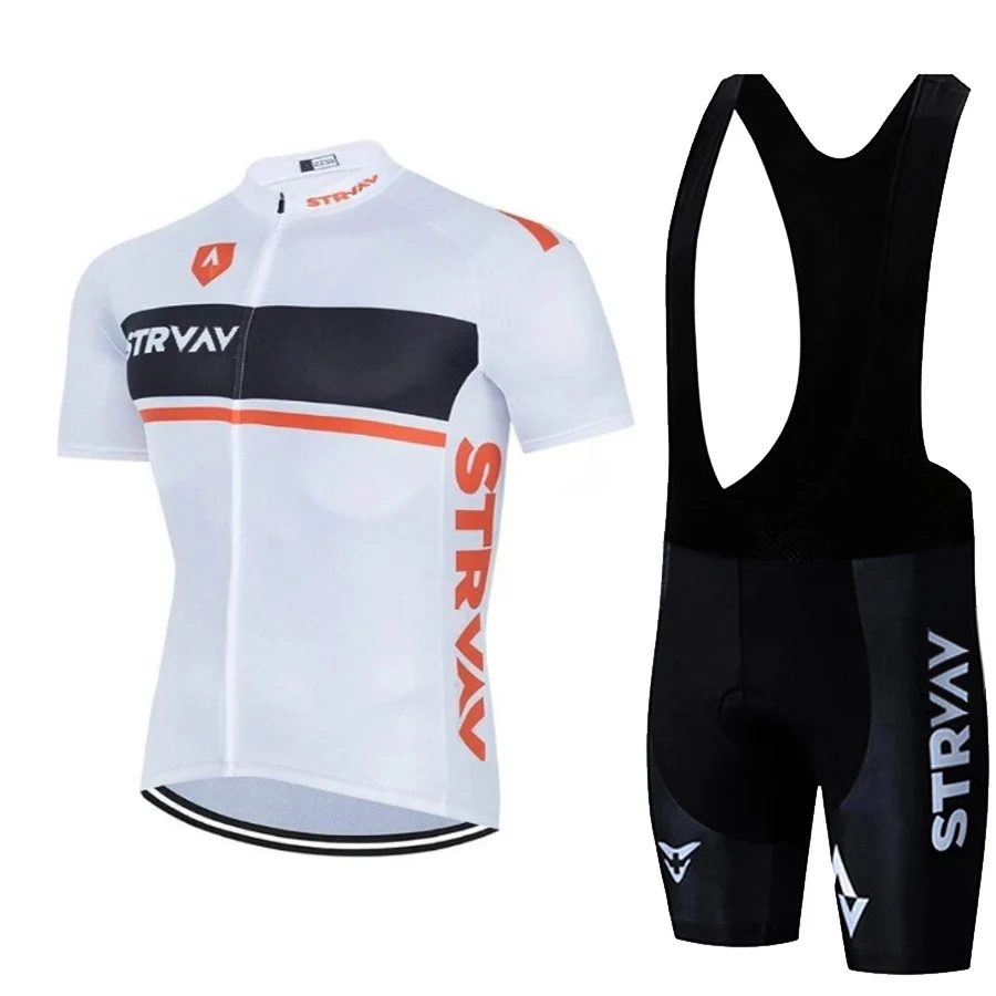 

STRVAV-Summer Cycling Wear for Men, Cycling Uniform, Bib Set, Triathlon Set, 2022