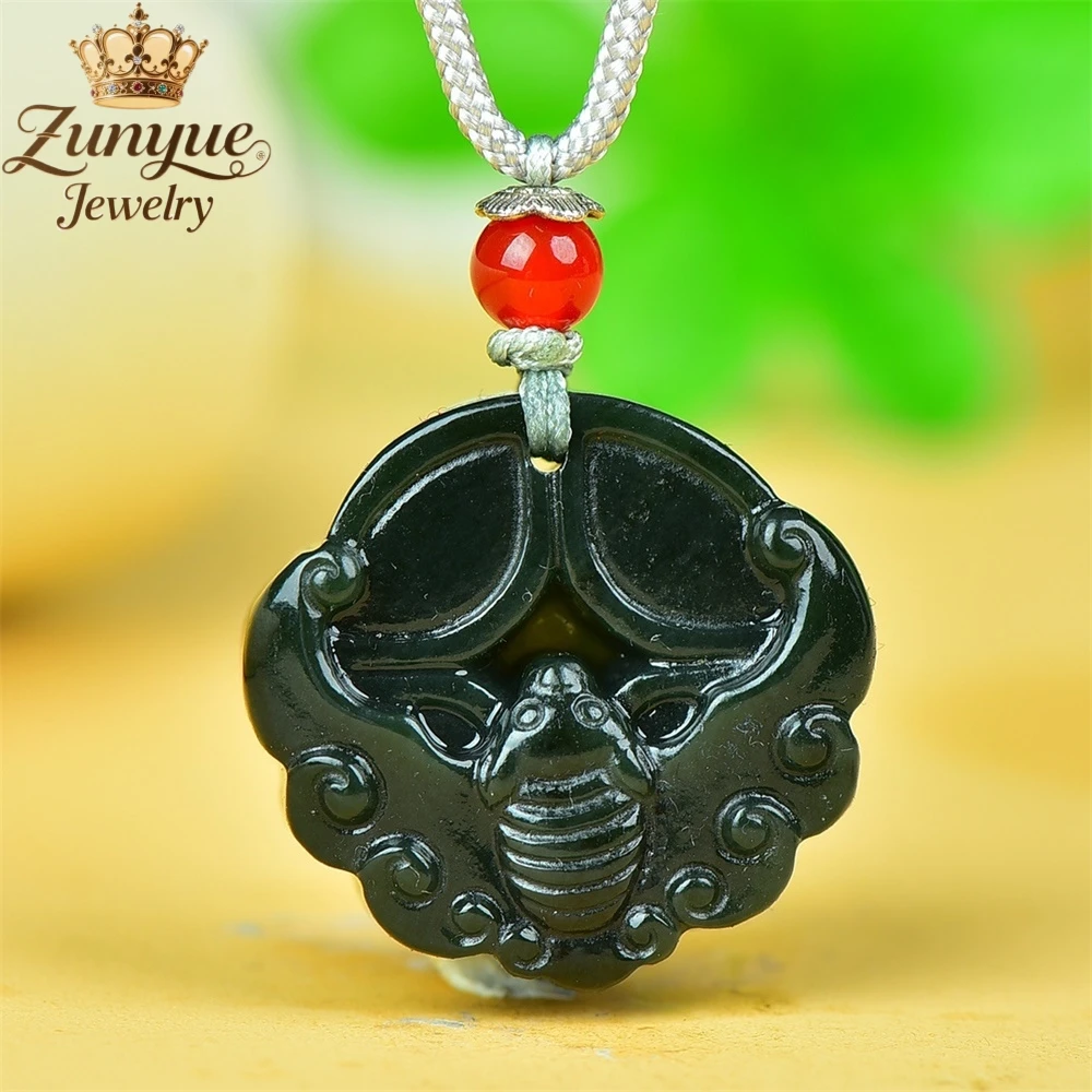 

Натуральный Hetian зеленый нефритовый кулон в виде летучей мыши, роскошные качественные ювелирные изделия, модные ювелирные изделия ручной работы, бестселлеры, изысканные элегантные подвески