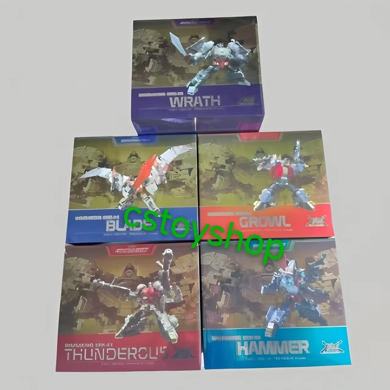 In Stock Deformed Toys, Supergenic Shura King Combination Silt Howling Steel Lock Darts Iron Slag Five-person Set Mobile Dolls