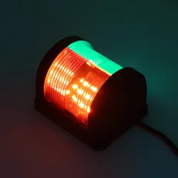 360 Degree Waterproof Marine Anchor Lamp Bi-Color Navigation Light Red & Green Sailing Signal Light 12V for Boat Yacht