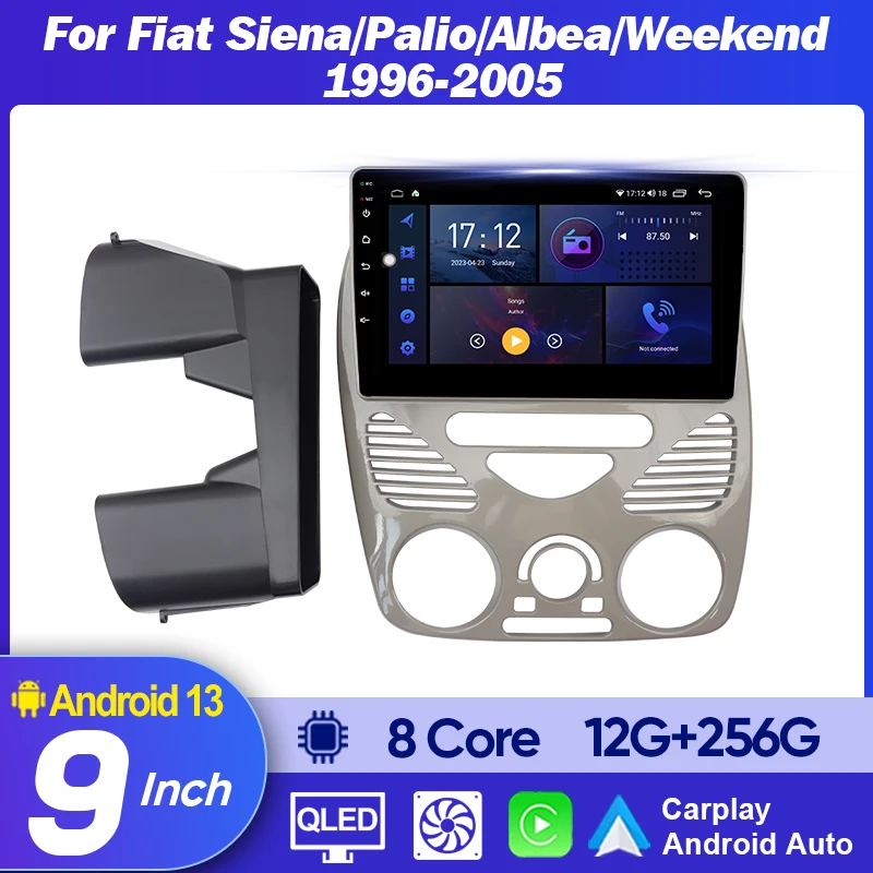Carro sem fio carplay para fiat siena/palio/lbea/weekend 1996 -2005 rádio multimídia carro autoradio estéreo bt dsp navegação gps