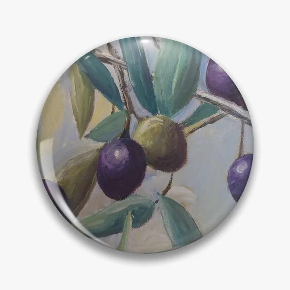 olives from Nyons Pin Holographic Star Heart Pin Brooches Laminated Button Fashion Accessory