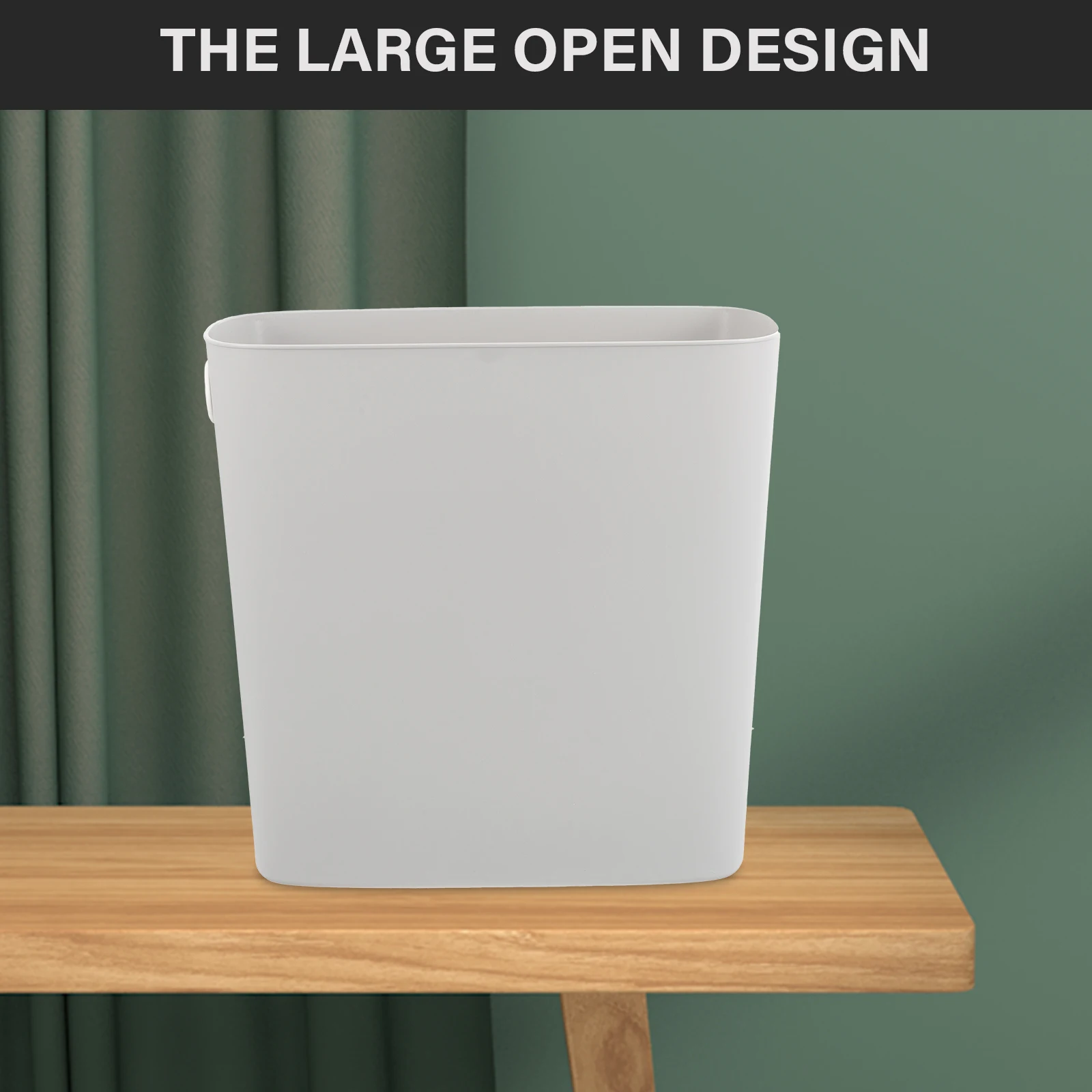 

1pcs Slim Trash Can Warm Grey for Kitchen Bathroom Narrow Space Garbage Containers Modern Design Large Capacity