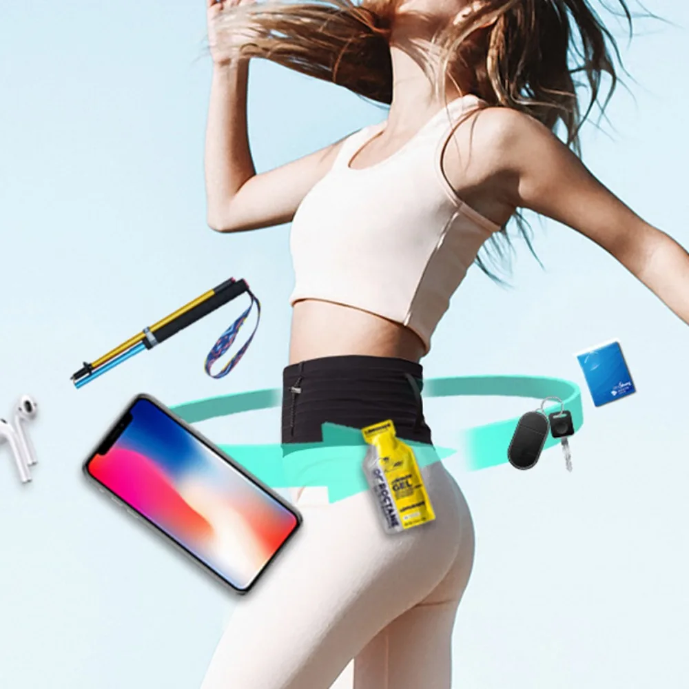 

Running Belt Invisible Waist Bag Thin Slim Marathon Running Bag Large Capacity Multi-function Sports Phone Bag Outdoor Riding