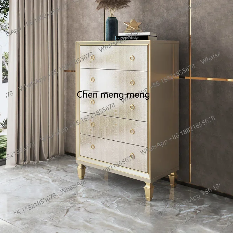 

ZJModern American chest of drawers light luxury solid wood bedroom cabinet living room drawer side cabinet furniture