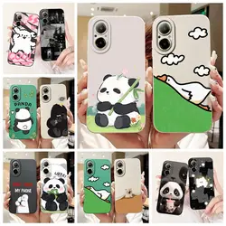 For Realme C67 4G Case RMX3890 New Fashion Panda Cartoon Cover Matte Phone Case For Realme C67 C 67 RealmeC67 4G Soft TPU Fundas