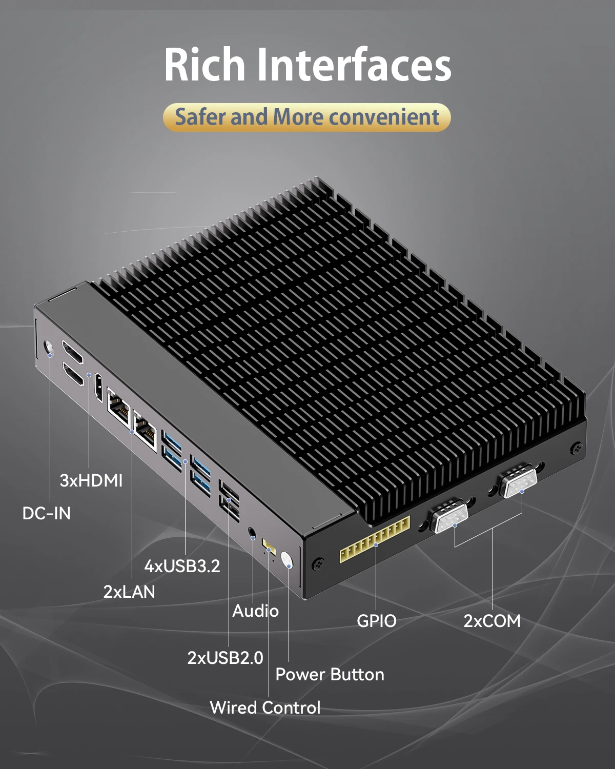 Maxtang N97 Intel Alder Lake NシリーズCPU搭載の組み込みミニPCは、3つのHDMI 2.0で複数のディスプレイをサポートします。
