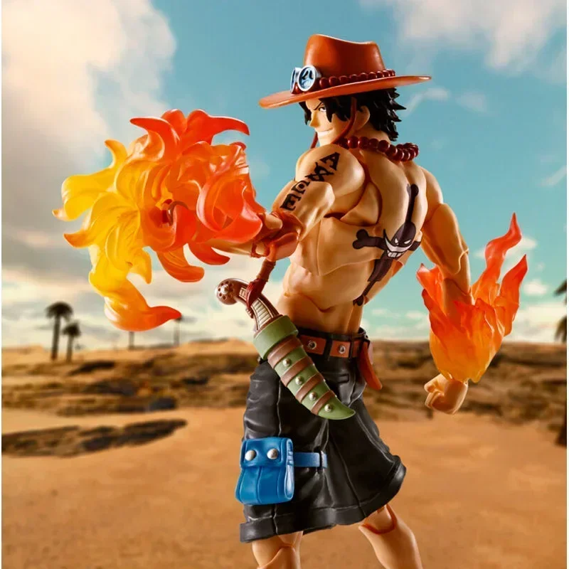 In Stock Bandai S.H.Figuarts SHF ONE PIECE PORTGAS.D.ACE SABO Luffy Model Kit Action Figures Model Toy Gift for Children