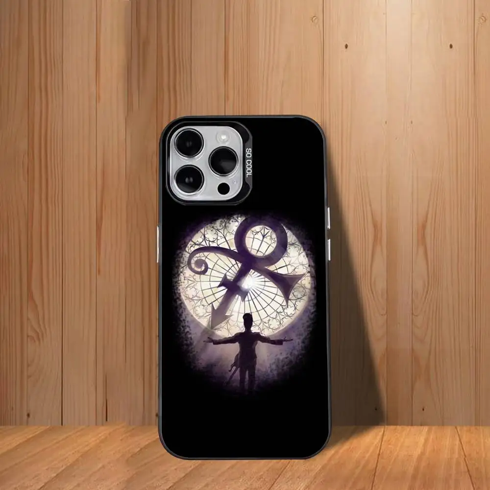 حافظة هاتف Prince R-Rogers N-Nelson لهاتف iPhone 17,16,15,14,13,12,11,Mini,Pro,SE,MAX غطاء أبيض غير لامع مقاوم للصدمات