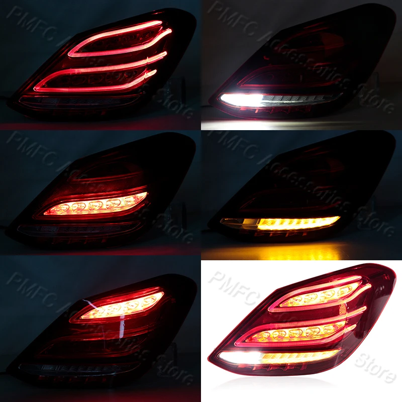Tail Light Assembly Rear Turn Signal Light Brake Reverse Lamp For Mercedes Benz C Class W205 C300 C350 C180L C200L 2014-2018