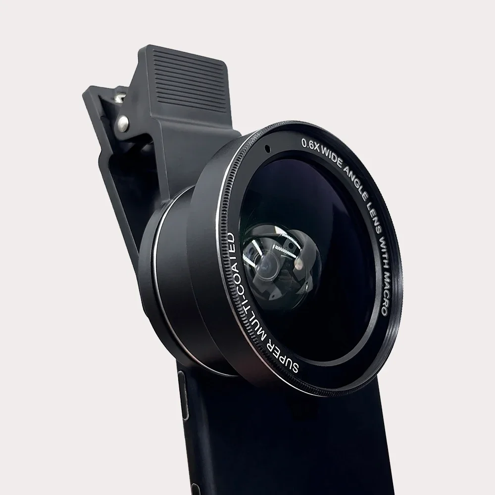 Mobile Phone Lens 0.6X Wide Angle Len & 15X Macro HD Camera Lens 2 Functions Universal For IPhone Android Phone Huawei