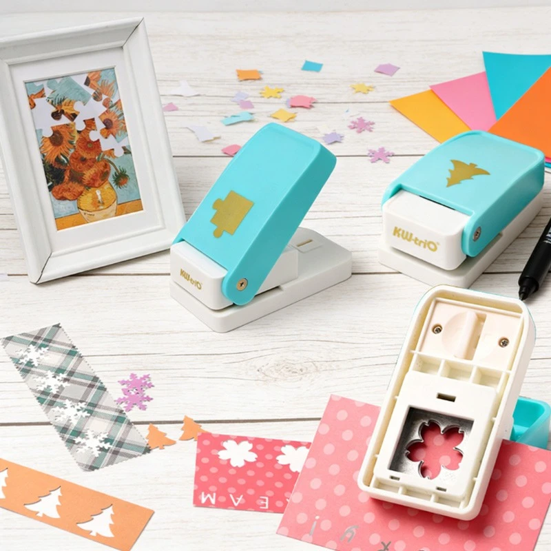 Paper Art Punching Machine Lever Handle Structure Easy Store for DIY Handbook Greeting Card Gift Packaging Handmade Creation