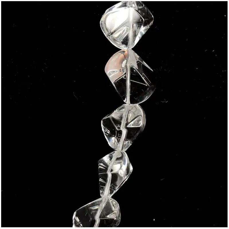 Transparent Glass Crystal Butterfly Carved Blocks Loose Beads Rondelle Beads for Jewelry Making DIY Bracelet Jewelry Making - view 6