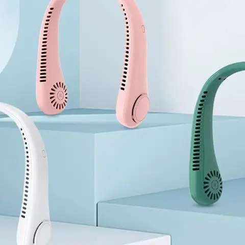 

Портативный шейный вентилятор, 3 скорости, регулируемый растягивающийся шейный вентилятор, продувка воздуха для охлаждения, без рук, 4000 мАч, перезаряжаемый