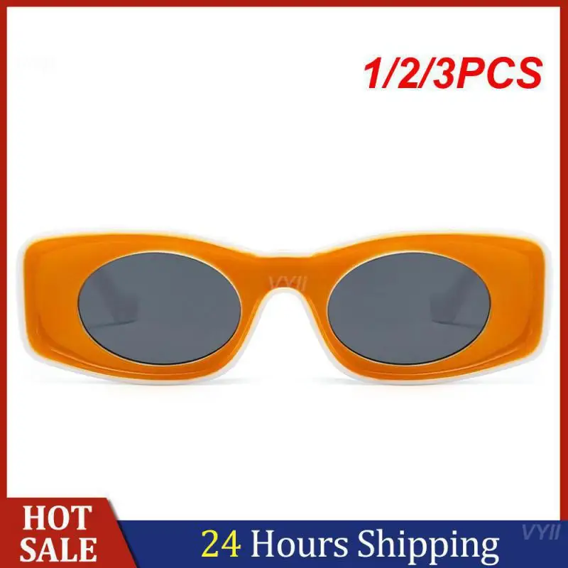 1/2/3PCS Eyeglasses Uv Protection Rectangle Shades Gafas De Sol Sun Glasses Personality Summer Eyewear For Women Men