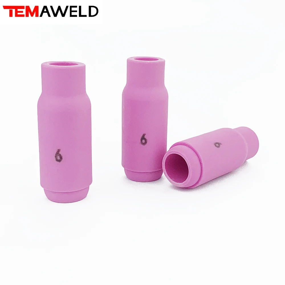 10PCS 10N48 #6 TIG Welding WP 17 WP-18 WP26 Torch Consumables Alumina Nozzle Ceramic Shield 3/8'' 10mm