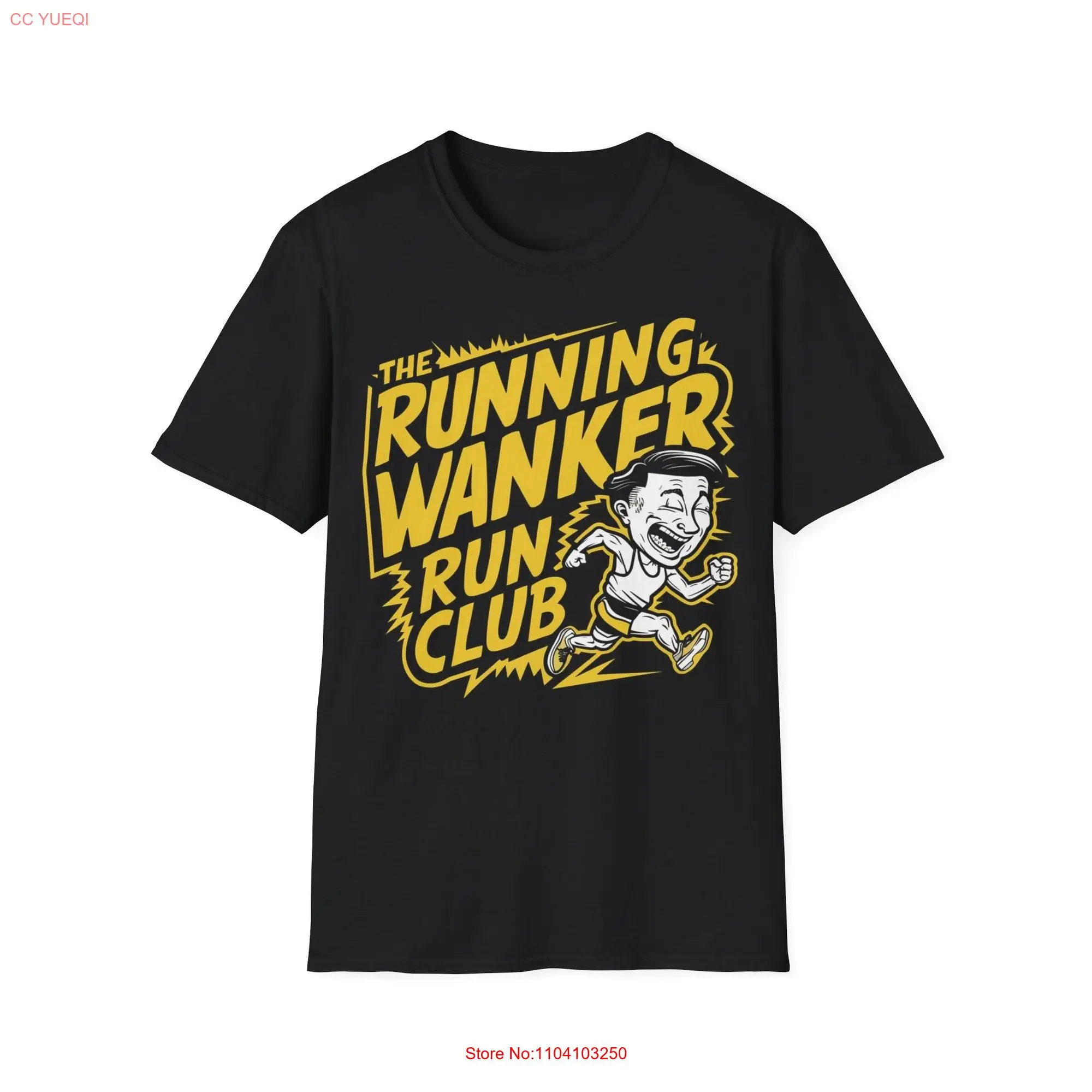 Running Wanker Run Club Softstyle T Shirt Humorous Funny Jogging Top Active Lifestyle Apparel long or short sleeves