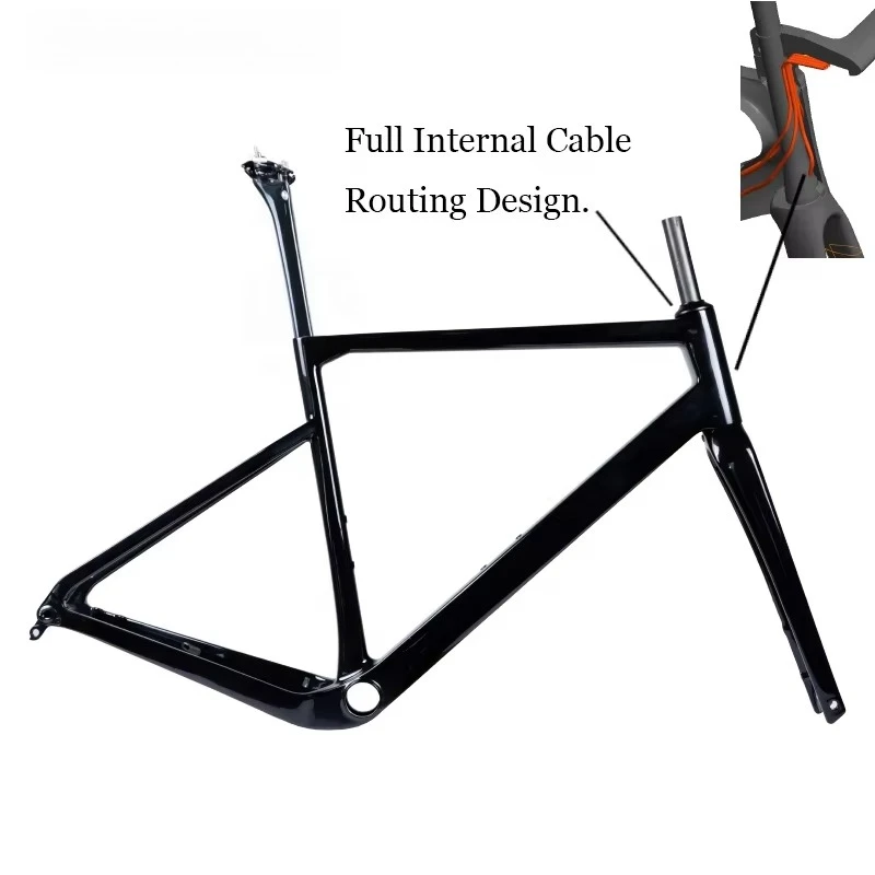 New Chinese Best Super Light Weight Carbon Fiber Gravel Frameset Bike Frame