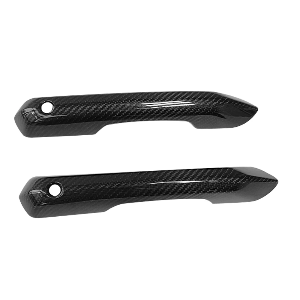 Car Accessories Real Dry Carbon Fiber Door Handle Cover Trim for Ford Mustang 2024