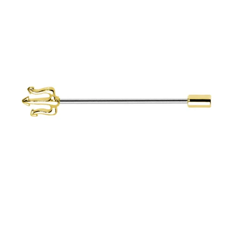1PC Trident Industrial Piercing Barbell Stainless Steel Ear Piercing Striaight Industrial Scaffold Cartilage Punk Body Piercing