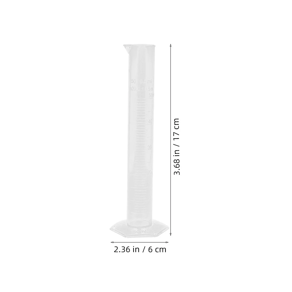 1pc Graduated Cylinder 100Ml Thickened Plastic Cylinder For Laboratory Science Experiments Measuring Cup With