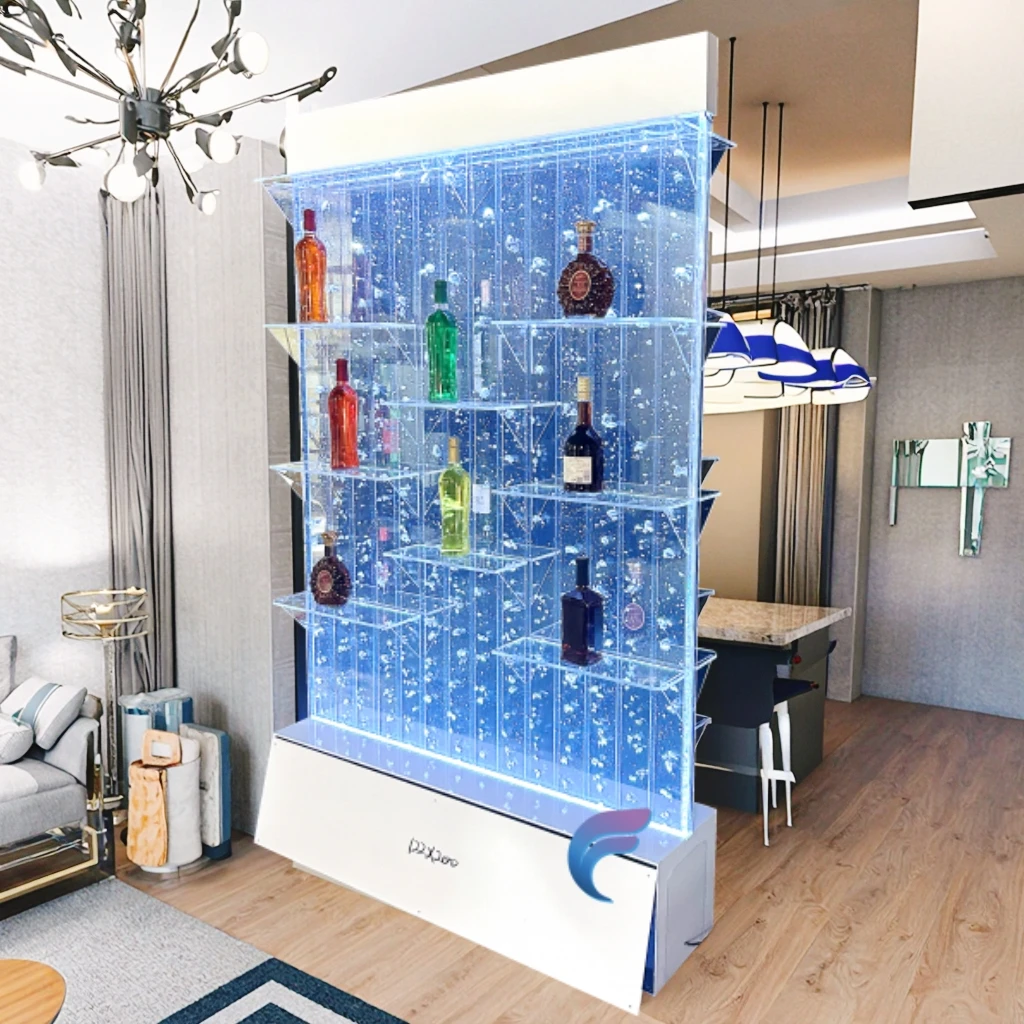 

Customization.Modern Pop Decoration Water Bubble Shelves with Changing LED Light