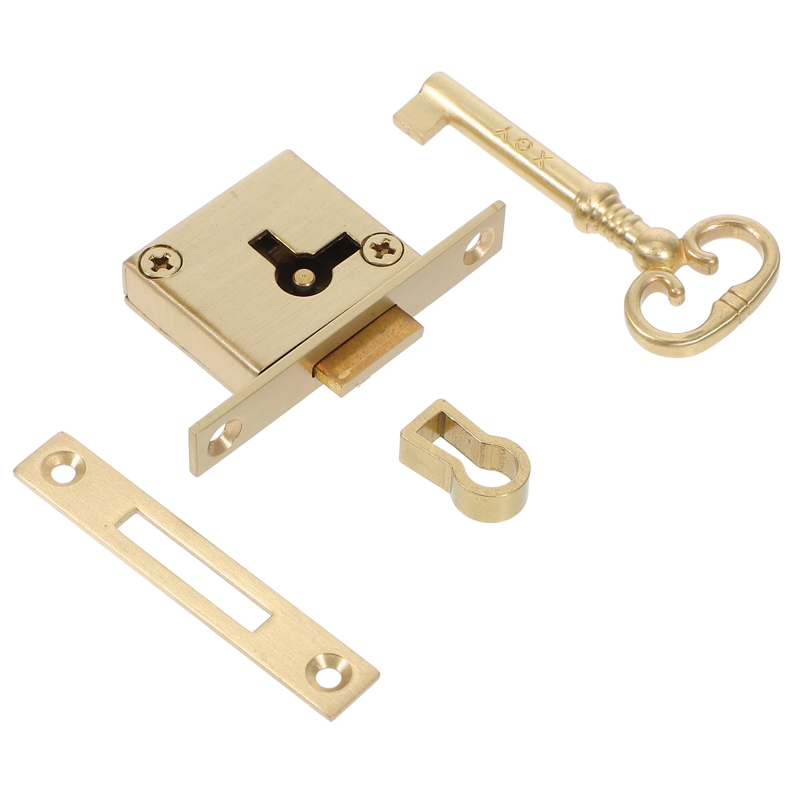

Cabinet Door Lock Locks Desk Drawer with Key European Style Latch Golden Closet Cupboard