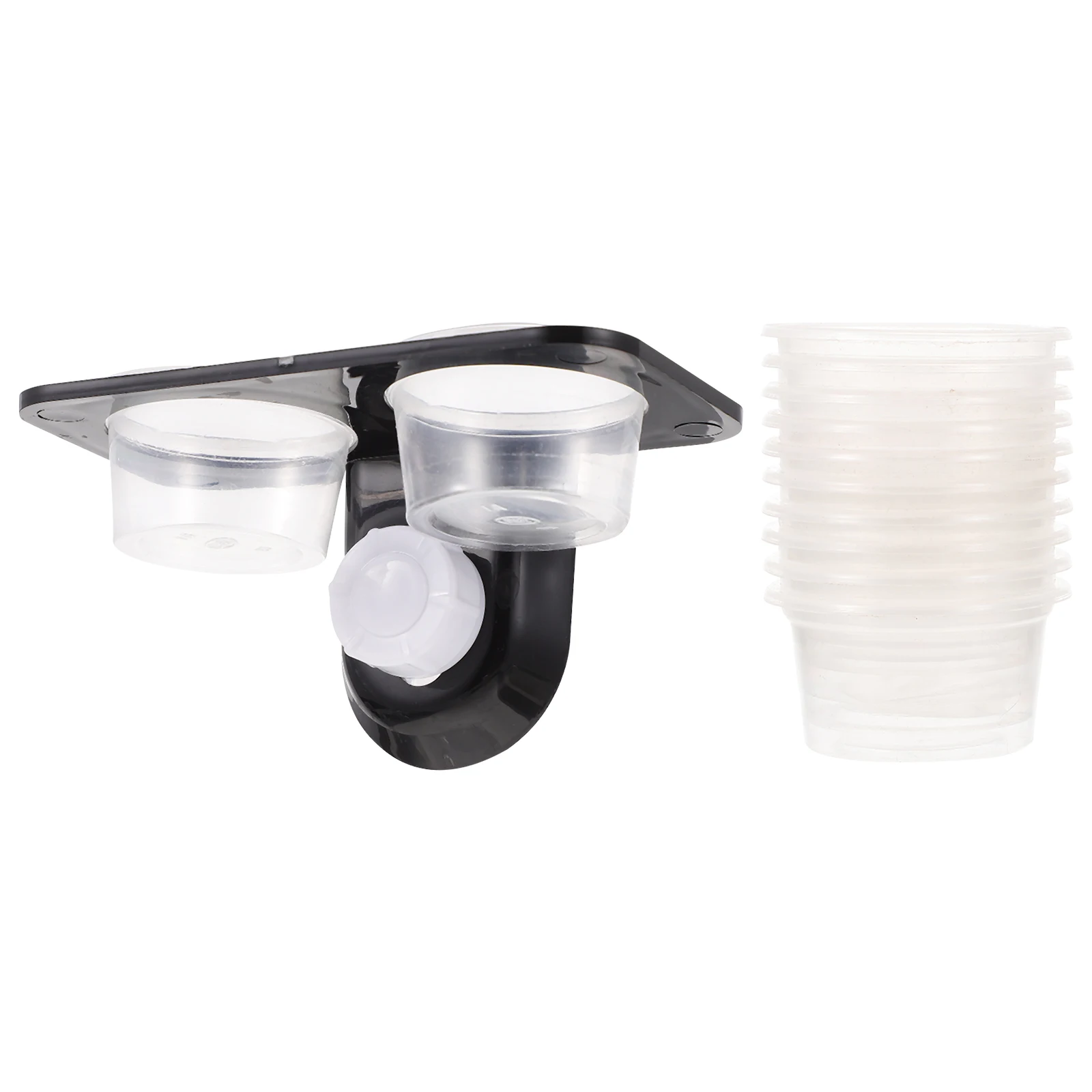 

1 Set Reptile Feeder Double Cups Anti-Escape Design Wall Hanging Suction Cup Food Water Bowl For Lizard Gecko Spider Pet Large