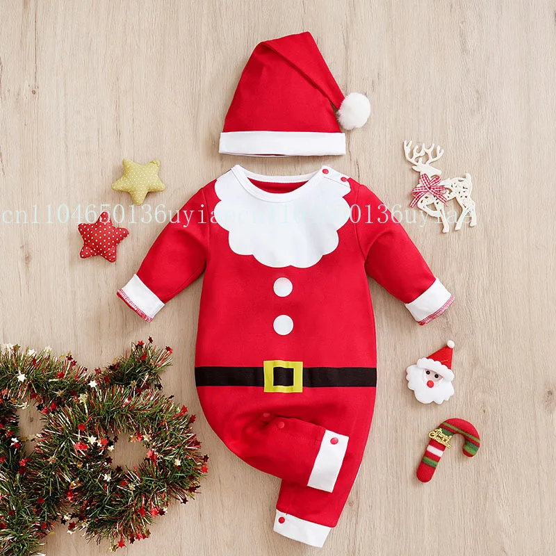 

Baby Clothes Cute Christmas Dress Cotton Comfortable And Soft 0-18 Boys And Girls Spring And Autumn Long Sleeved Baby Jumpsuit