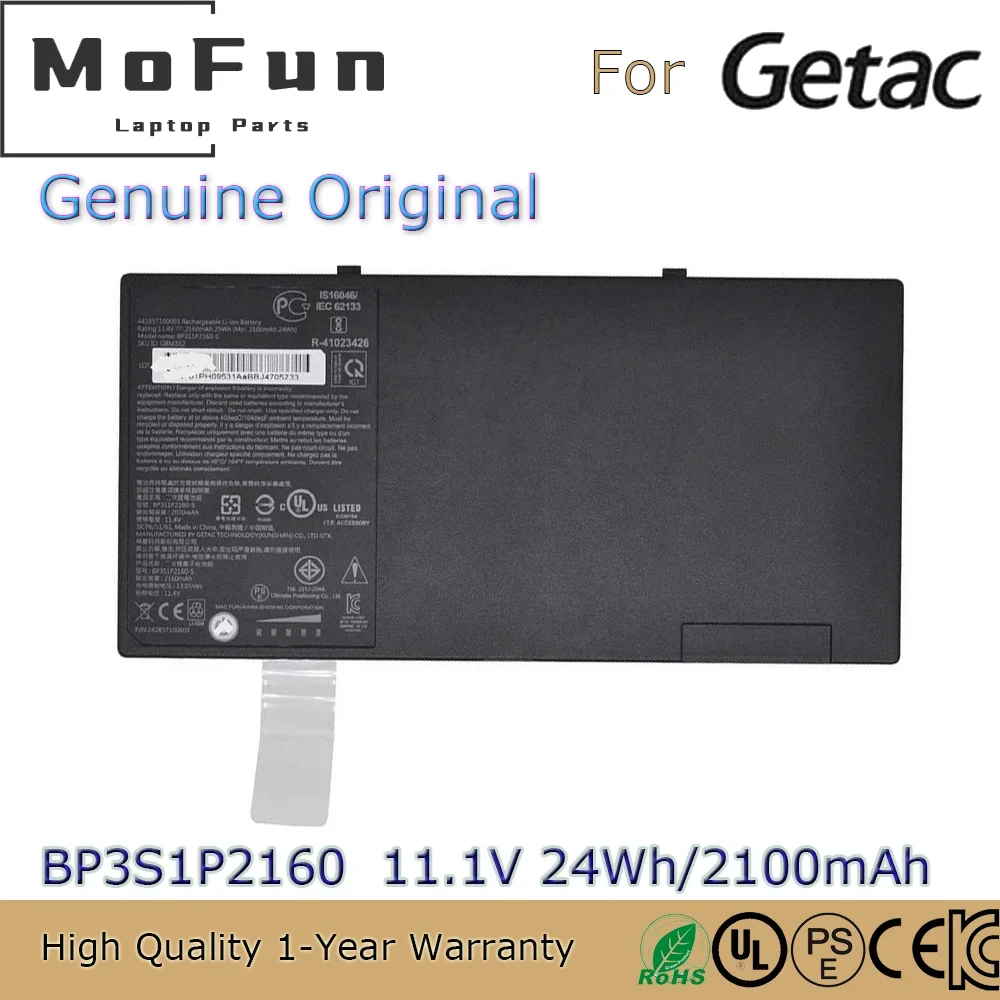 

Brand New Original BP3S1P2160 11.4V 24Wh Laptop Battery for Getac F110 G2 G3 G4 441857100001 BP3S1P2160-S etc.