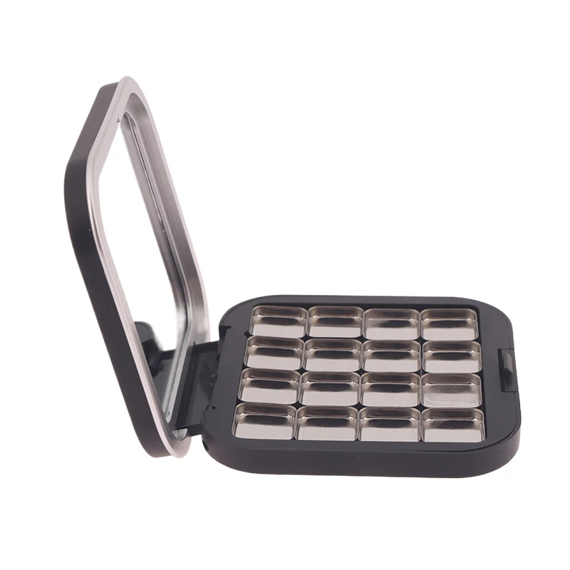 Mat Zwart Lege Magnetische Oogschaduw Palet Oogmake-up Opbergschotel Voor Vrouwen Make-up Beginners DIY Oogschaduw Opbergdoos Tool