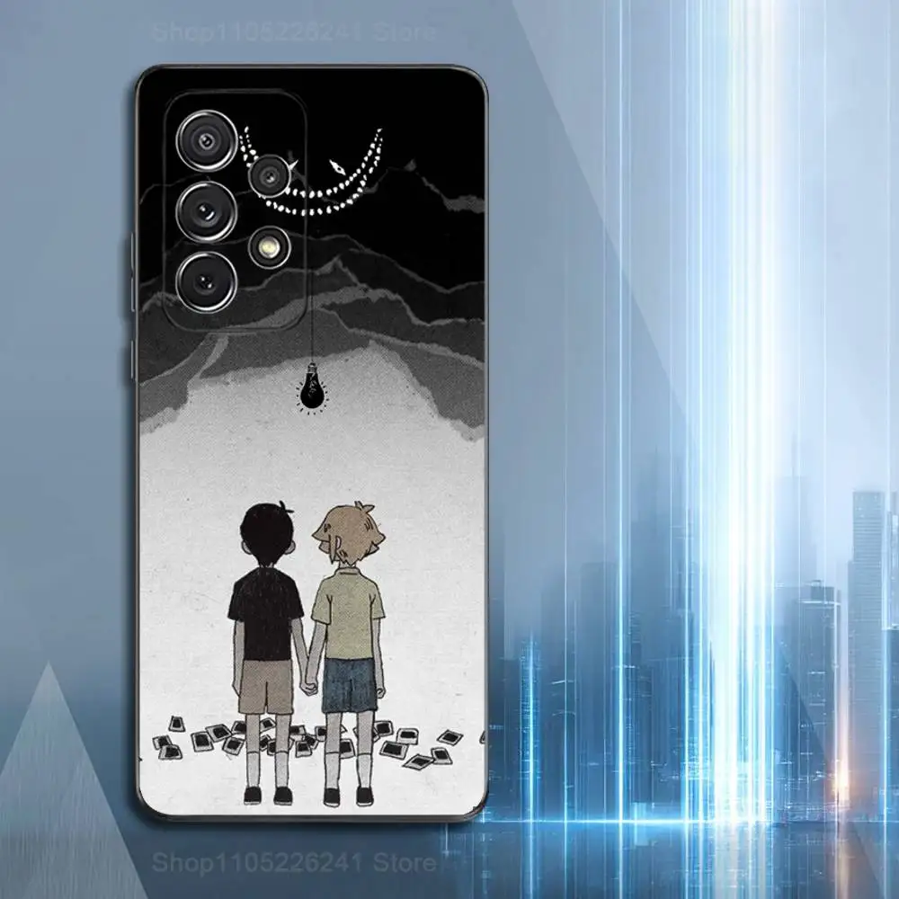 O-Omori Game P-PsycholoGical Phone Case For Samsung S22,S21,S20,S10,S9,S25,S24,S23,Ultra,FE,Plus,Lite,Soft Silicone Black