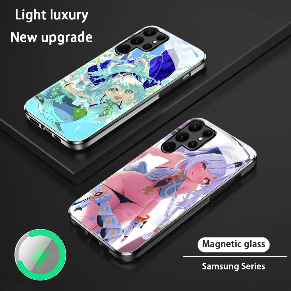 

Genshin Impact Mualani Phone Case For Samsung S26 S25 S24 S23 S22 S21 S20 Plus Ultra Glass Magnetic Case