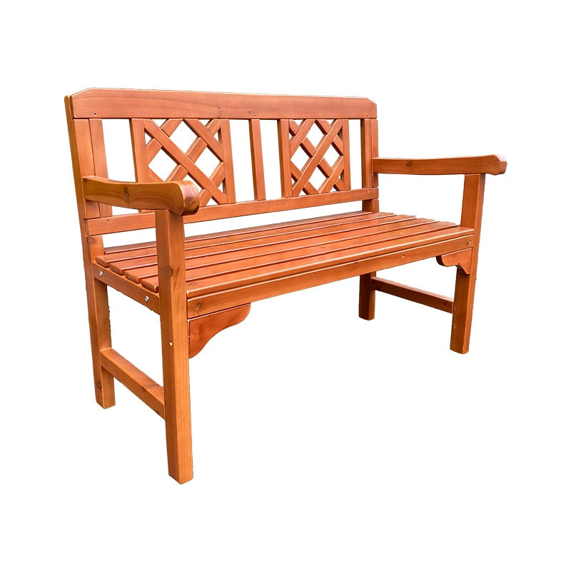 Wooden Garden Bench Outdoor Wood Furniture Chairs Waterproof Painting Backyard Sitting Bench