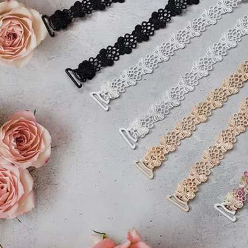 Women butterfly Flower Lace Adjust Bra Straps Shoulder Strap Lingerie Straps Lace Straps Bra Invisibility Underwear Accessories