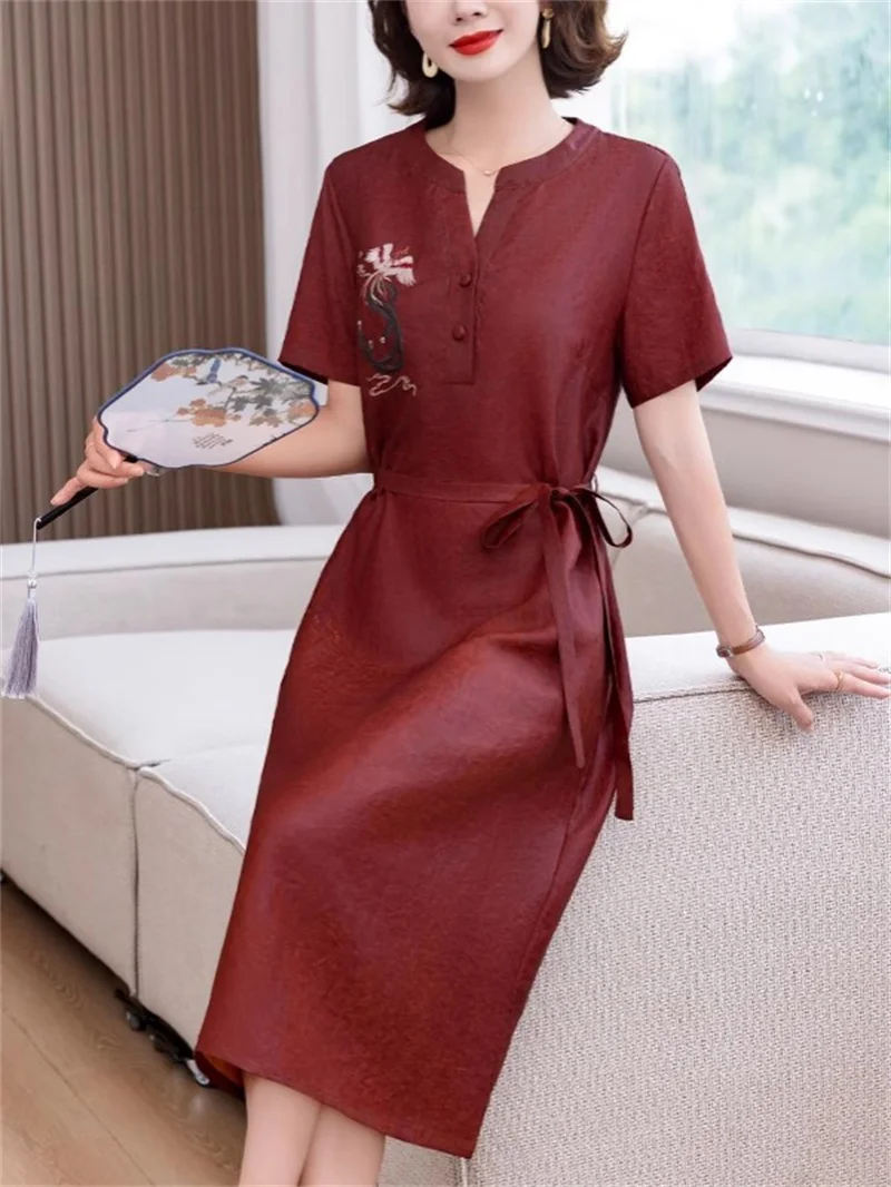 

2025 New Arrival Luxury Cocktail Dress, Large Size Mothers Evening Party Wear, Fragrant Cloud Yarn & Silk Blend Gown G731