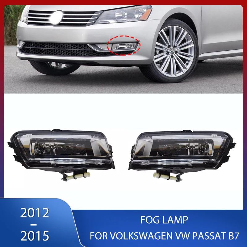 

Car Front Bumper Fog Light Halogen Fog Lamps Headlights For VW Volkswagen Passat B7 2011 2012 2013 2014 2015 Car Accessories