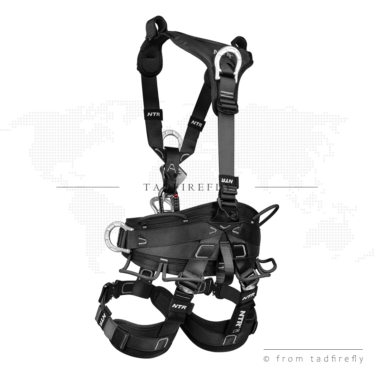

Rope Access Harness S Black Climbing Rigging Rescue Fall Protection Equipment