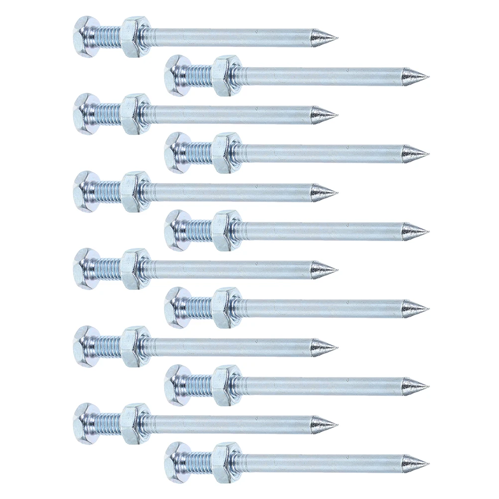 

12 Pcs Grass Nailed Shoes Aerating Spike Inflatable Lawn Aerator Metal Spikes Pegs