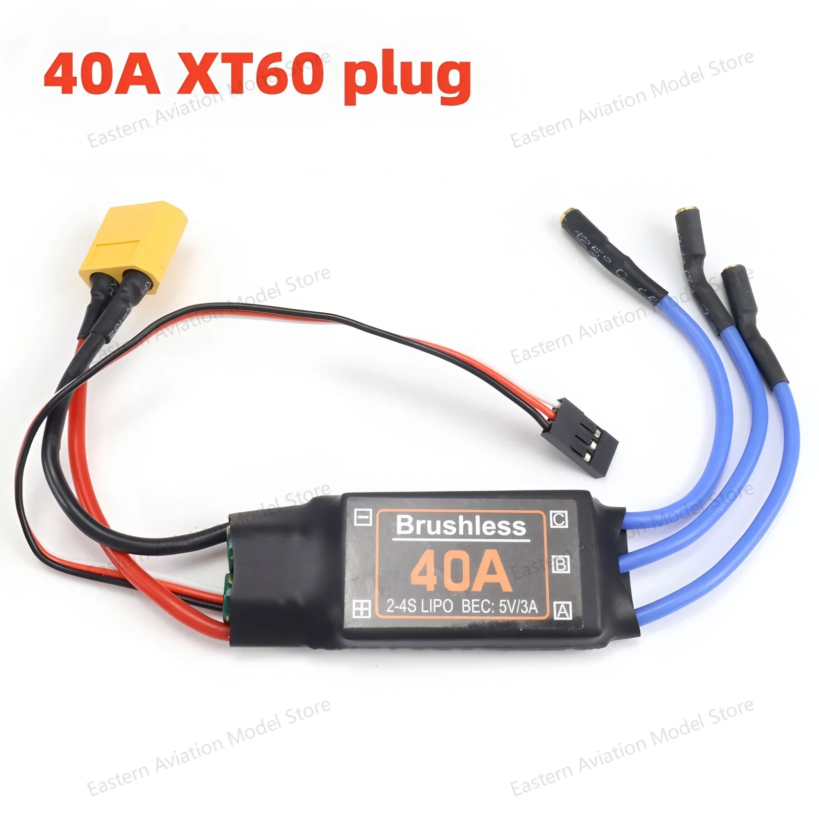 Controlador de velocidade esc sem escova 40a 2-4s com 5v 3a ubec rc fpv quadcopter aviões rc helicóptero f450 f550 s500 30a motor xt60