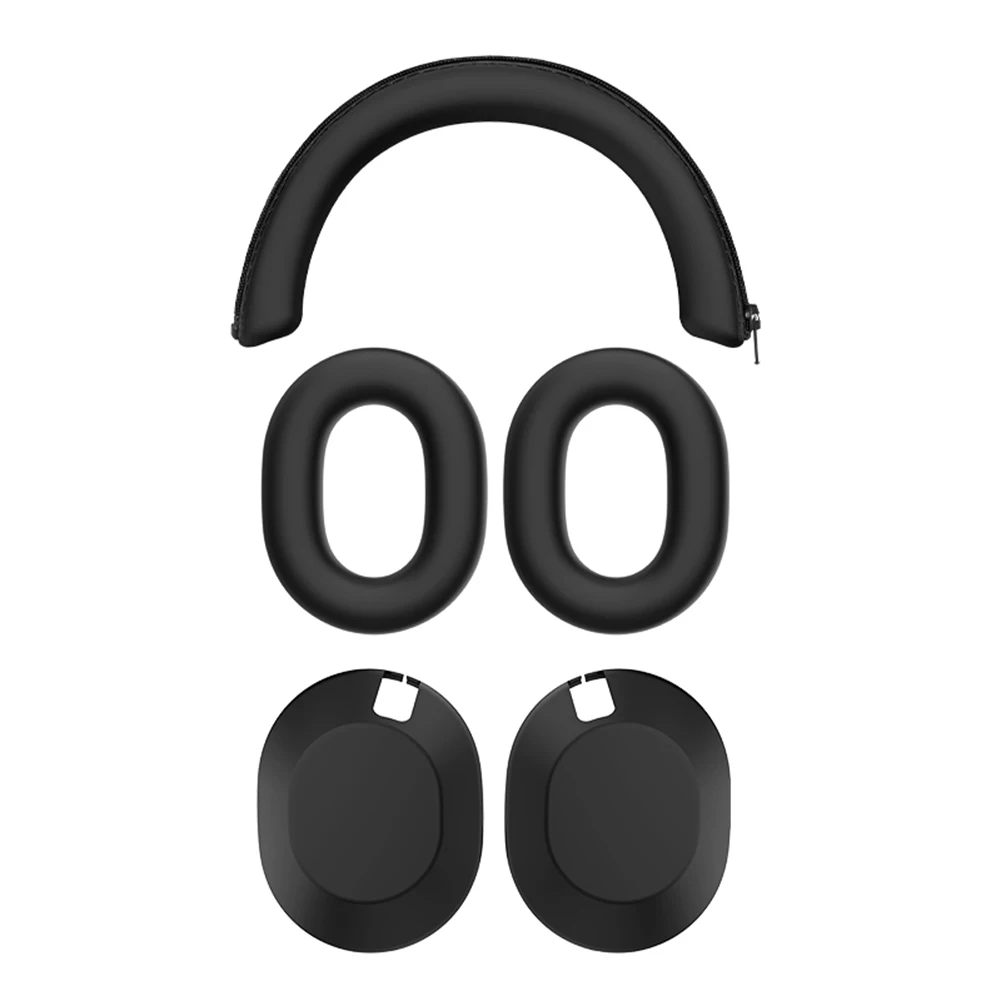 3 Stück Silikon-Kopfhörer-Abdeckung, einfarbig, Ersatz-Ohrpolster, Kopfbalken/Ohrenschützer-Hülse/Schale für Sony WH-1000XM6 Headset