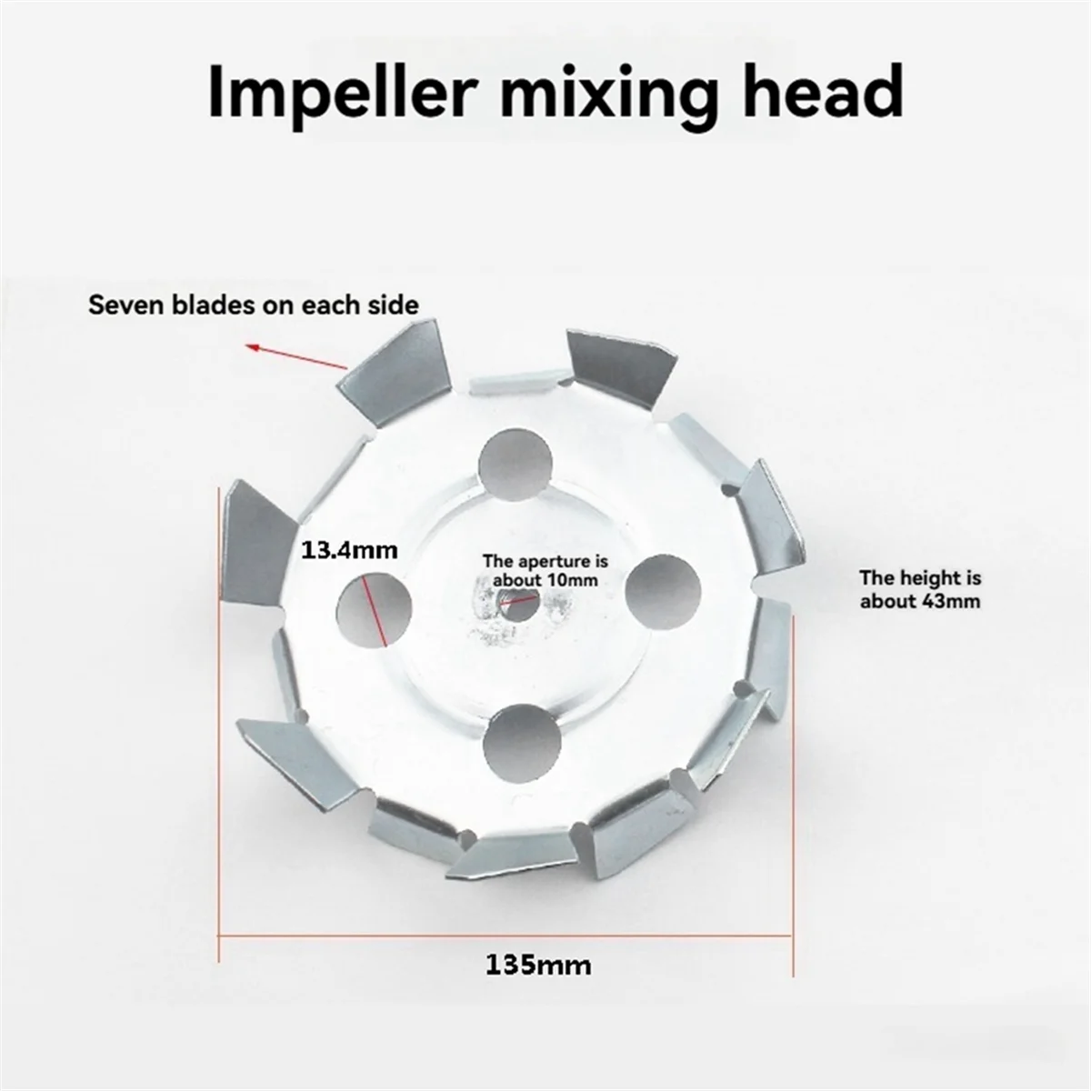 

2pcs Impeller Mixing Attachment Electric Drill Rod Attachment Cement Mixing Stick Mixer Mixing Attachment
