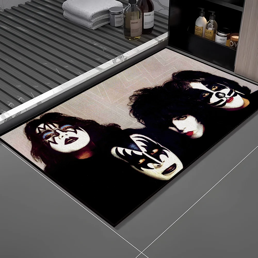 Tapis de porte Rock Band Kiss Band, antidérapant, pour entrée de bienvenue, balcon, salle de bain, chambre à coucher, décoration de la maison