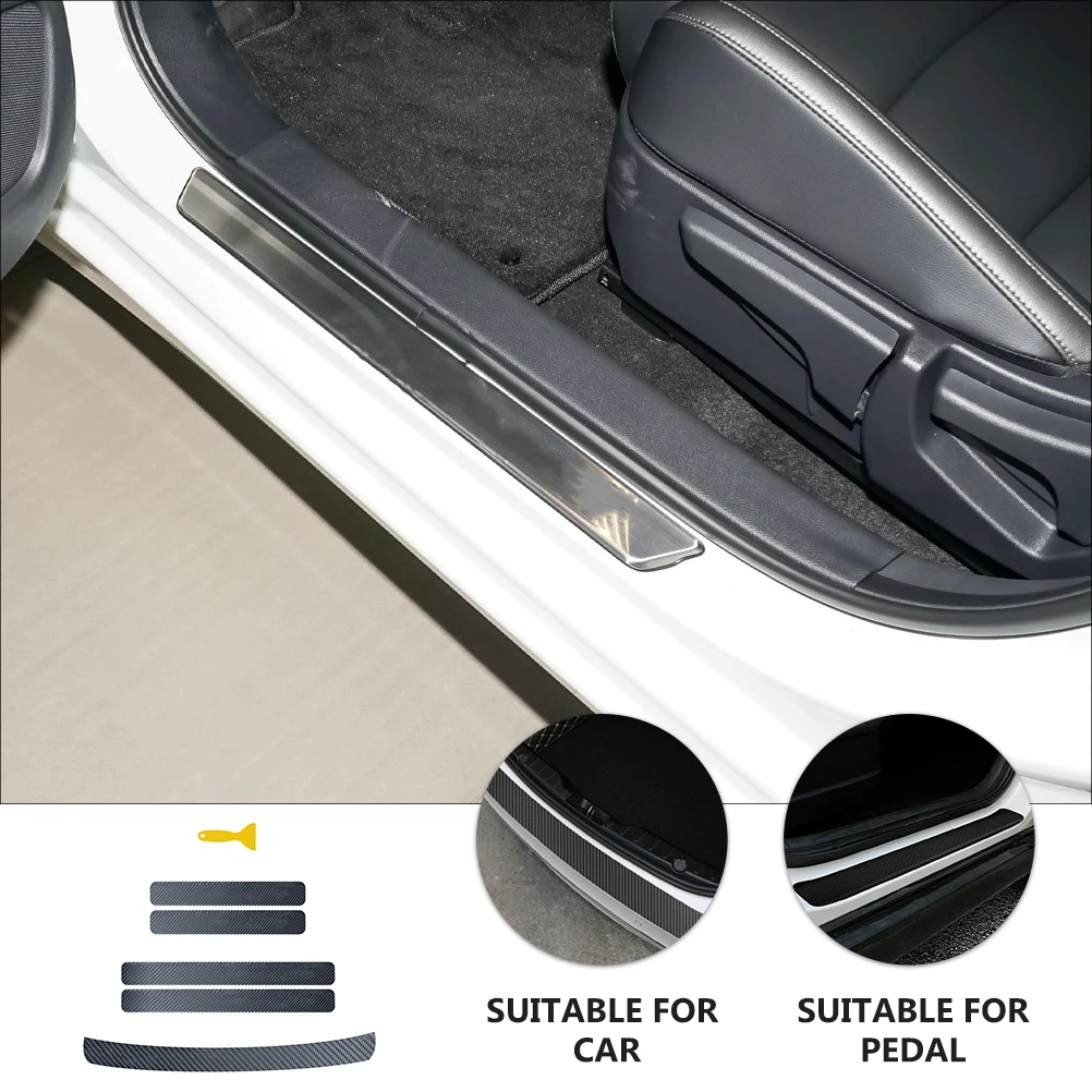 

PVC Car Door Sill Protector Anti scratch Stickers Vehicle Styling Strip Durable Installation Protect Bumper Door
