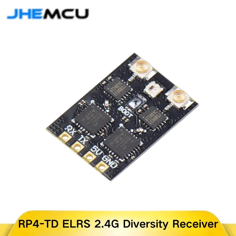 JHEMCU RP4-TD True Diversity 2.4G ELRS Receiver ESP32 PICO D4 Dual SX1280 1.05g for FPV Long Range Drone