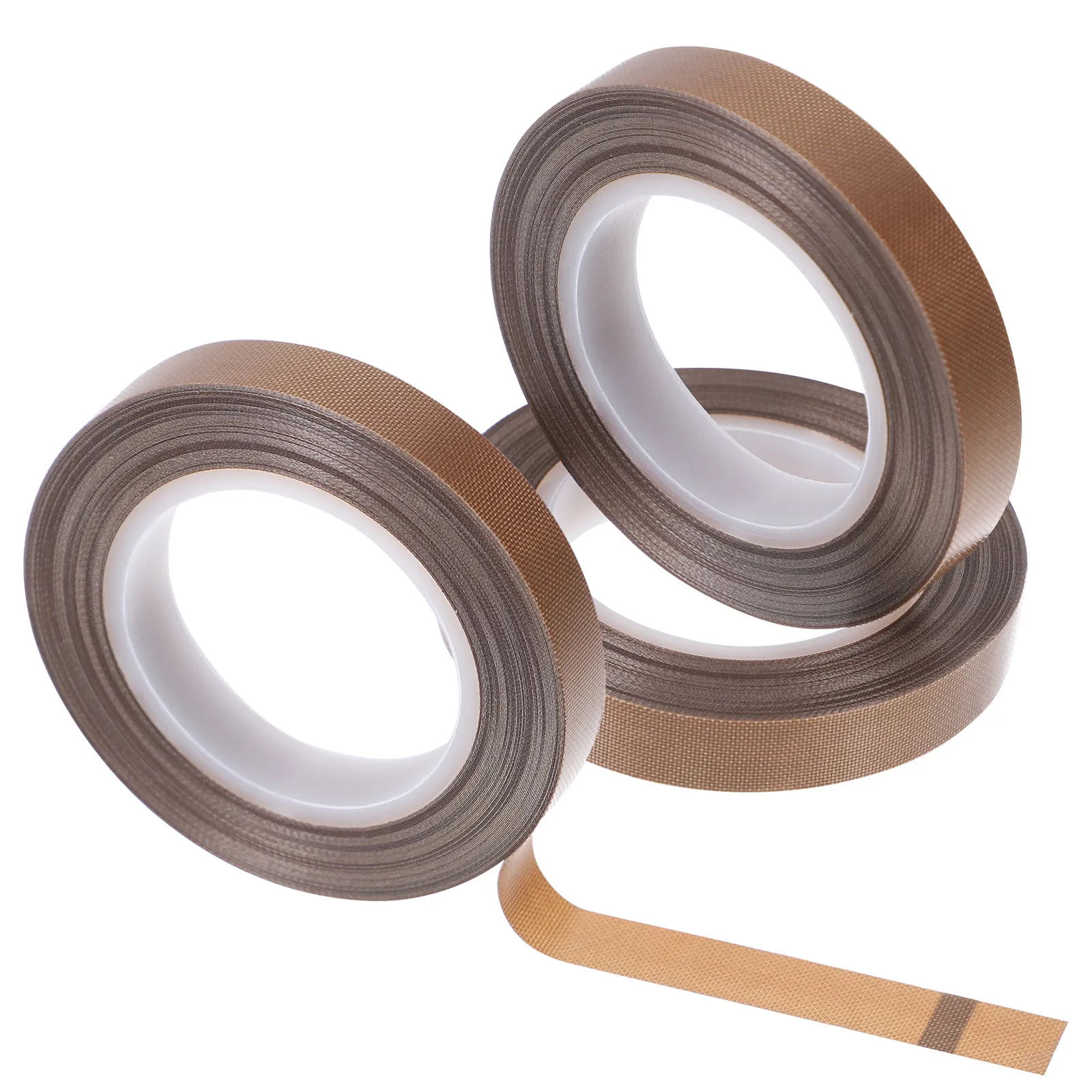 3 Rolls High Temperature Tape Heat Resistant Glassfiber Cloth Electrical Insulation Tape for Thermal Sealing Cable Cladding