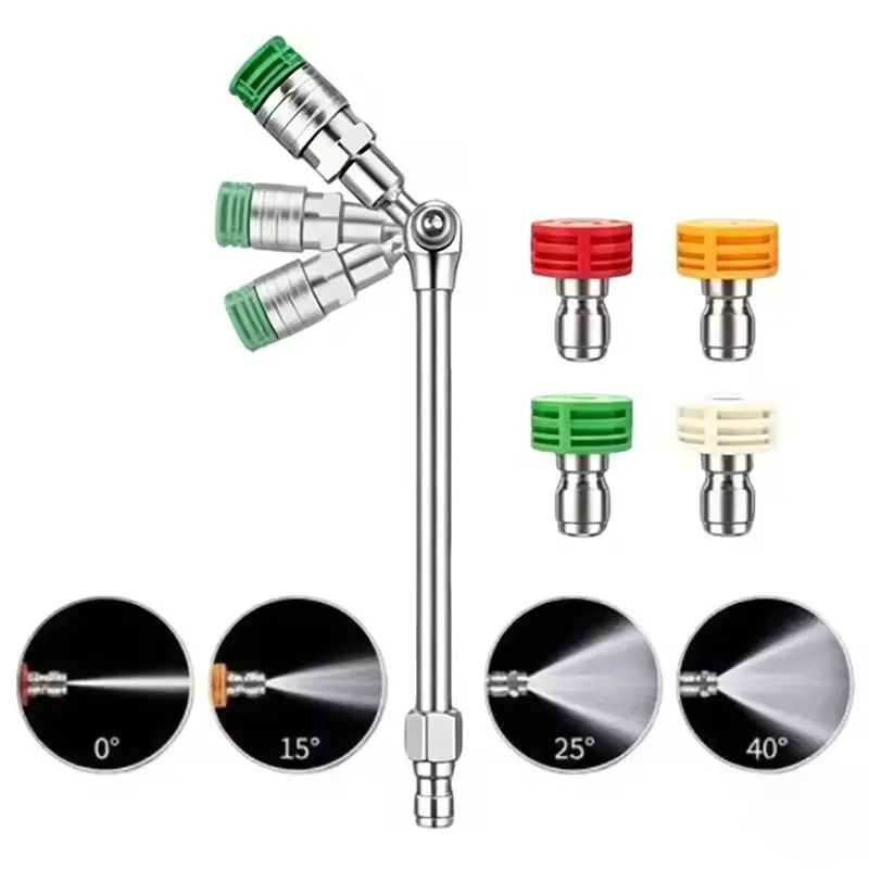 DT42-Adjustable Nozzle For High Pressure Car Wash 1/4 Quick Connect Pressure Washer Extension Wand Kit
