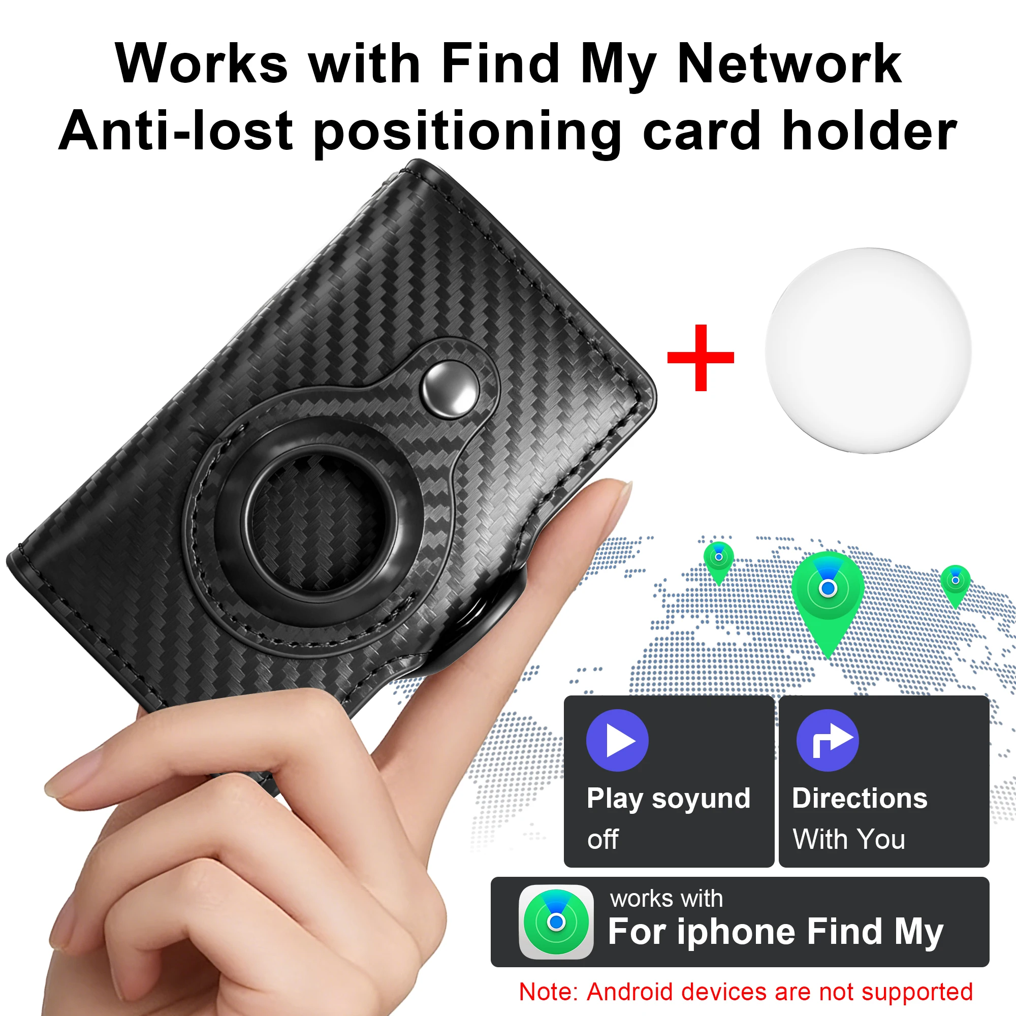 

Tracker + High-Quality Pickup Bag: Worry-free against loss, featuring anti-loss alerts, and compatible with iOS Find My.