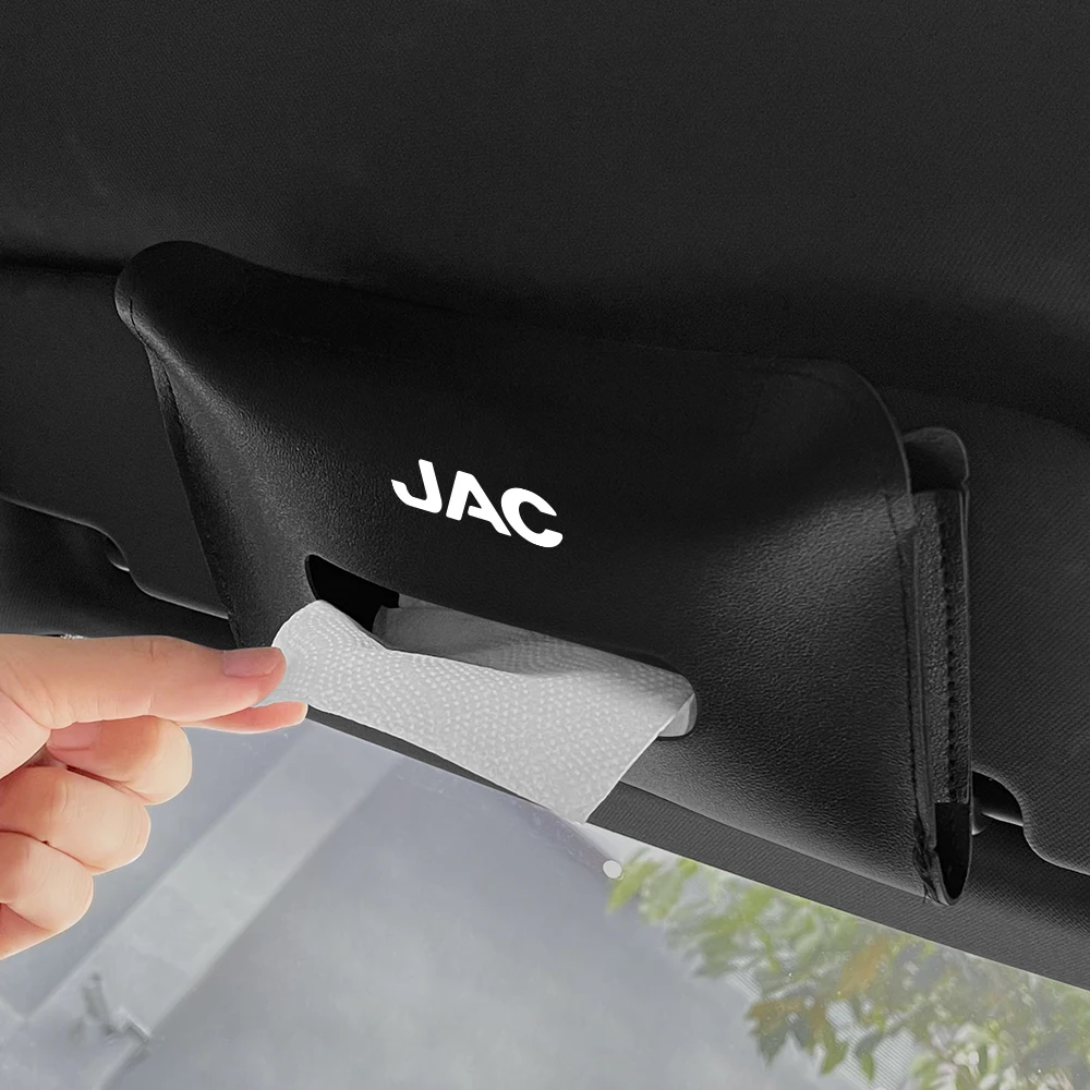 Car Sun Visor Tissue Box Seat Back Paper Towel Storage Bag For JAC t8 s3 j4 j3 s2 j7 j2 j5 j6 s2 t6 s5 js2 js4 s4 Vapour Board