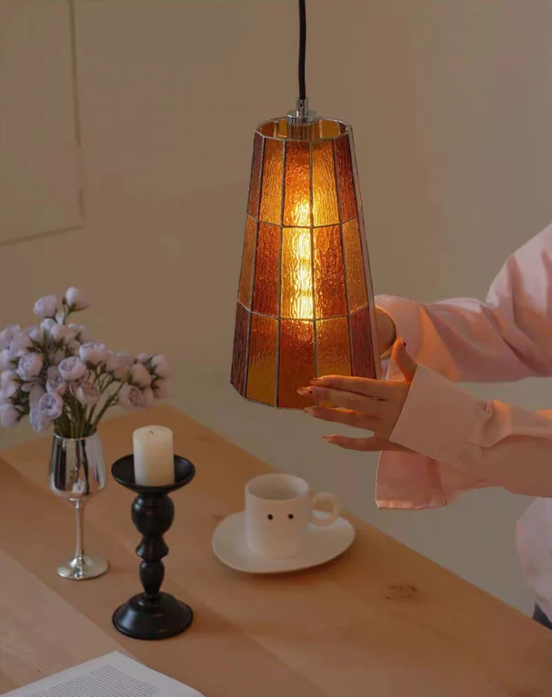 Creative Stained Glass Restaurant Chandelier Nordic Simple